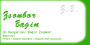 zsombor bagin business card